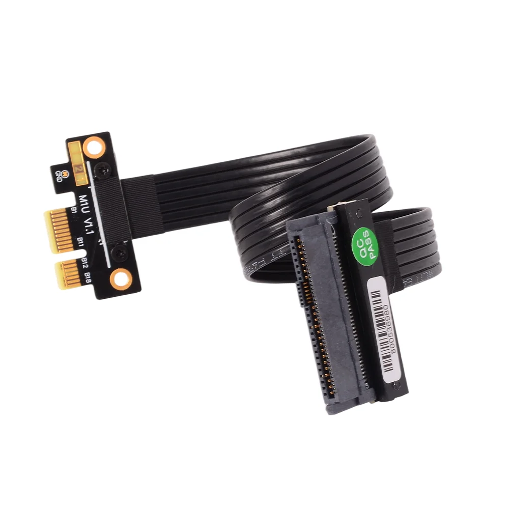 ADT-Link PCI Express 4.0 x1 para U.2 SSD (SFF-8639) Cabo de extensão Gen4 U.2 SFF 8639 SSD para PCIe x1 Slot Riser Adaptador