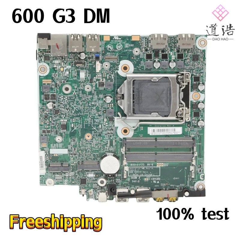 912857-001 For HP ProDesk 600 G3 DM Mini Desktop Motherboard 16515-1 906309-002 912857-601 LGA1151 DDR4 100% Tested Fully Work