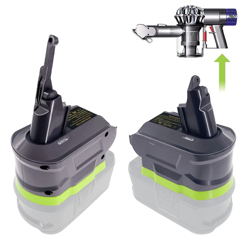 

For Ryobi 18V Convert To for Dyson V6 V7 V8 Battery Replacement Adapter for Dyson V6 V7 V8 Handheld Vacuum Cleaner Use P107 P108