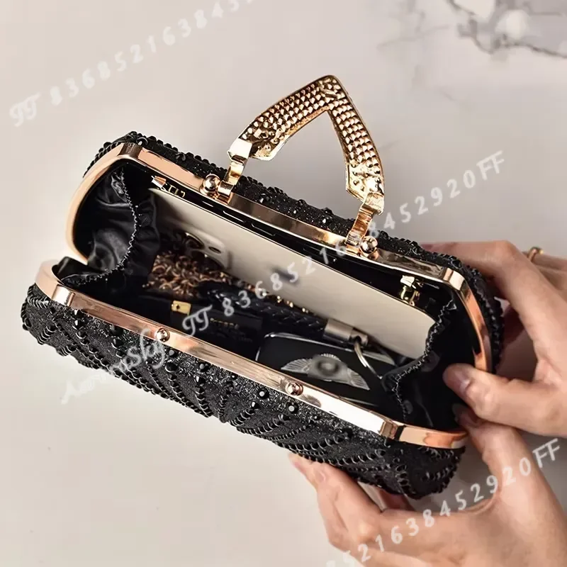 Diamond Silver Shoulder Bags for Women Wedding Inspired Designer Handbags Luxury Quality V Hasp Rhinestone Crossbody Bags