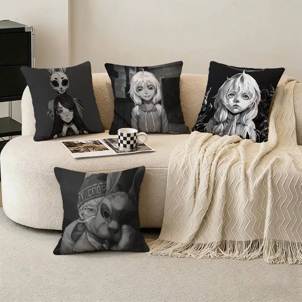 

Game T-Tiny Bunny Pillow Case for Sofa Living Room Home office Decor Protective Cover