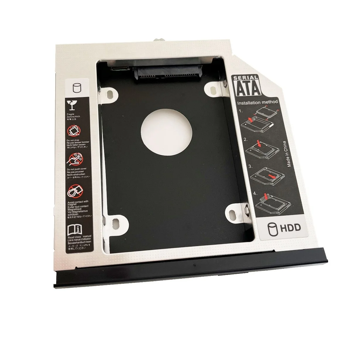 With Matched Bezel Panel 12.7mm 2nd Secondary 2.5 SATA Hard Drive HD SSD Optical bay Caddy Bracket for Lenovo ThinkPad L530 L430