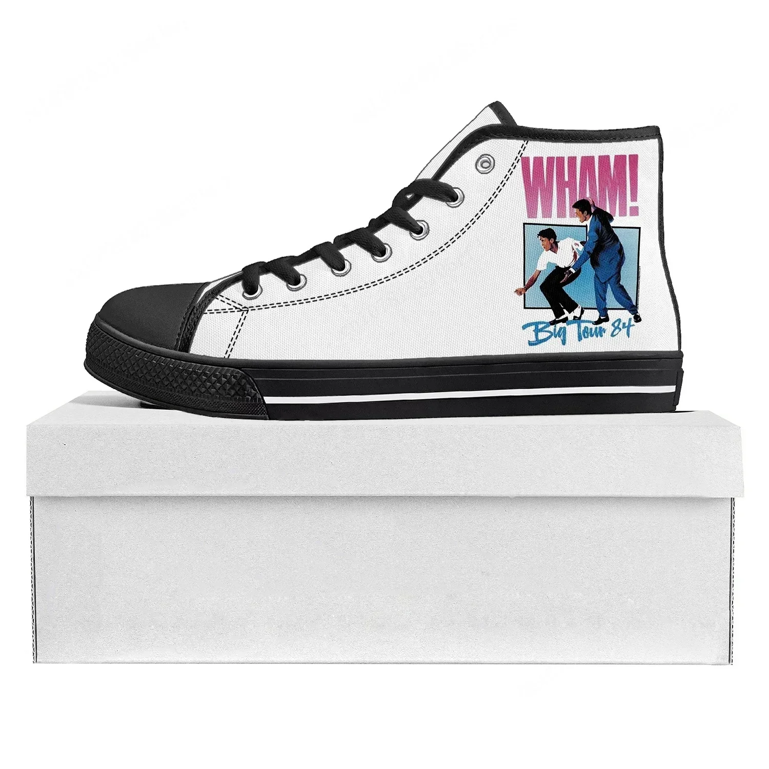 

Кроссовки Choose Life Wham George Michael High Top высокого качества для мужчин, женщин и подростков, холщовые кеды, обувь на заказ, парные кроссовки