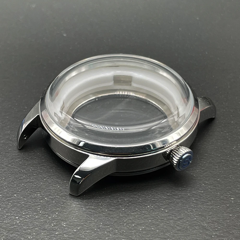 حافظة ساعة من سلسلة Mod Press ، 40 ، مناسبة لـ NH35 ، حركة ميكانيكية NH38 ، فولاذ 316L ، أجزاء حافظة للتعديل ، زجاج مقوس علوي