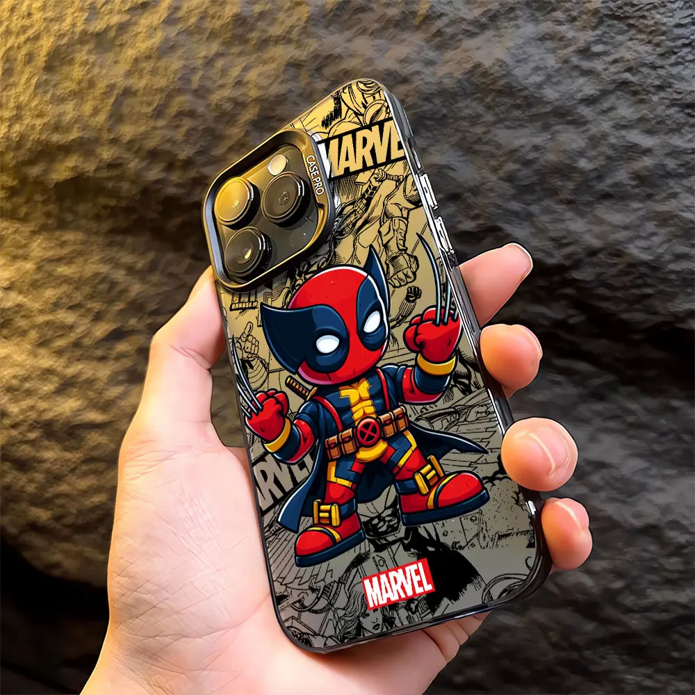 Coque souple de luxe Marvel DeadPool Wolverine, coque pour iPhone 13, 11 Pro Max, X, XS Max, 14 Pro, 15 Plus, Poly 12 Pro, 12 Pro Max