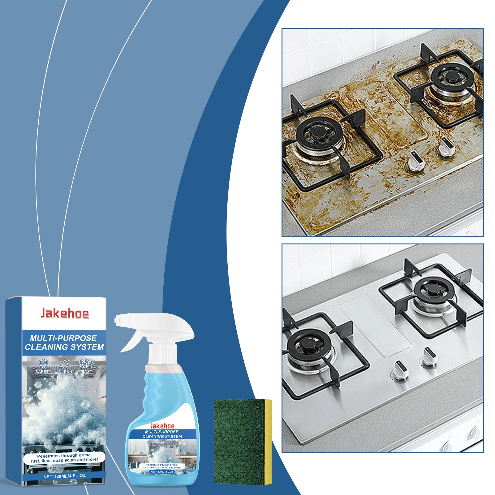 

Multi-Surface Foam Cleaner Multi-Purpose Mild Foam Cleaner for Kitchen Cooktops