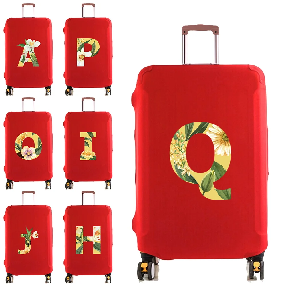 الأمتعة غطاء حقيبة حامي مرونة الغبار Case18 ~ 28 بوصة الغطاء الواقي 2025 إكسسوارات السفر نمط إلكتروني الأزهار #1