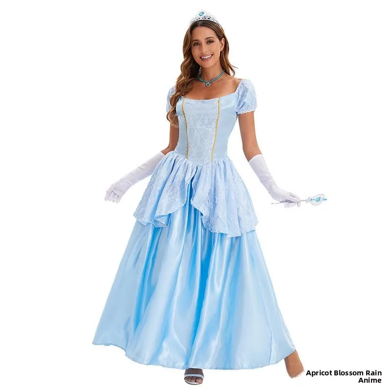 

Костюм для косплея Loween Blue Court Dr, юбка феи Т, традиционный женский костюм, одежда для сценических выступлений