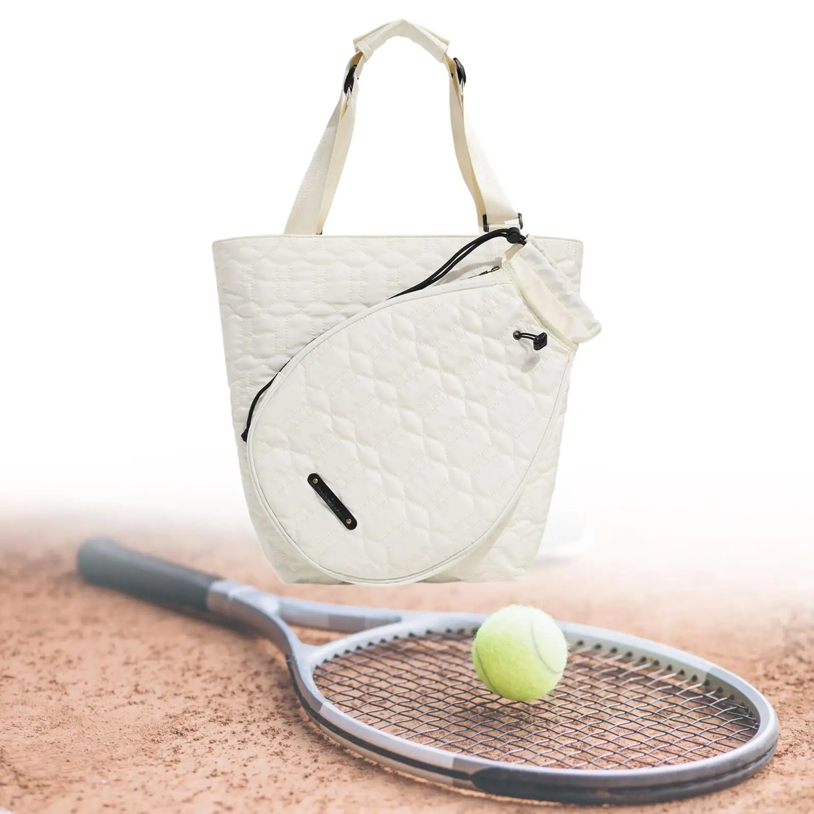 Tennis Tote Tennis Handbag Multipurpose Large Fitness Sport with Adjust Handle Racket Duffel Racket Bag Pickleball Paddle Bag