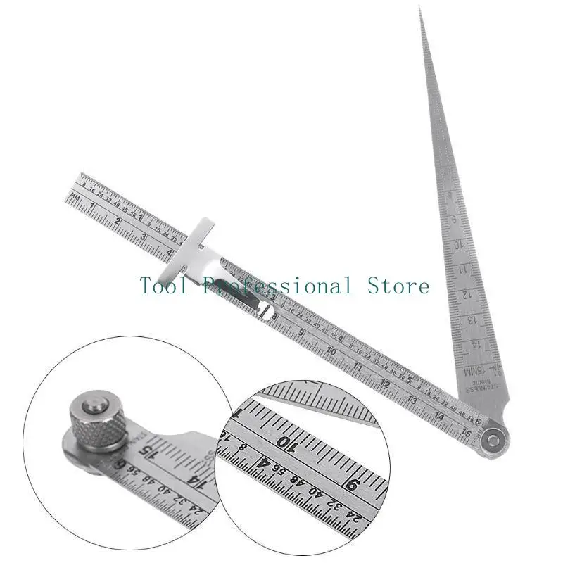 57QF 간단하고 합리적인 스테인레스 스틸 용접 테이퍼 게이지 필러 게이지 구멍 검사 테스트 눈금자