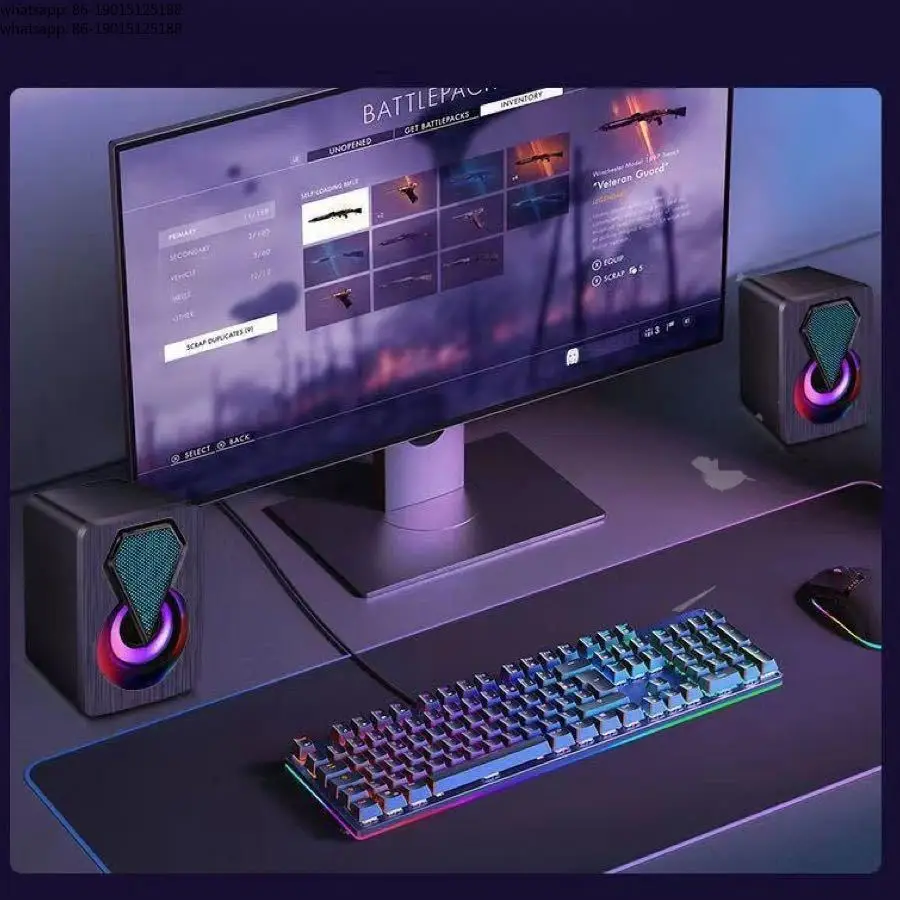 Gamer PC Soundbox mit Stereo RGB Light 2.0 für Notebook-Computer