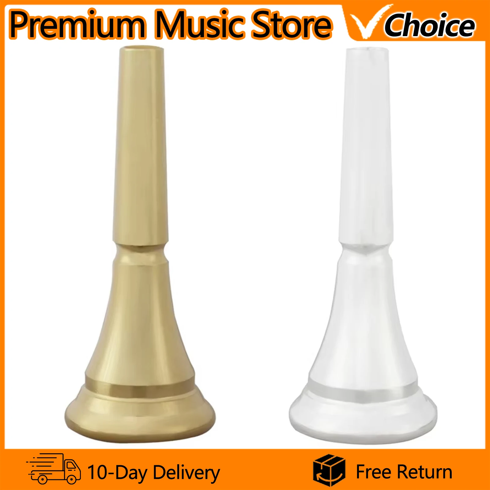 Boquilla profesional de cuerno francés, boquilla chapada en oro y plata, Accesorios para Instrumentos Musicales, piezas de repuesto de cuerno francés