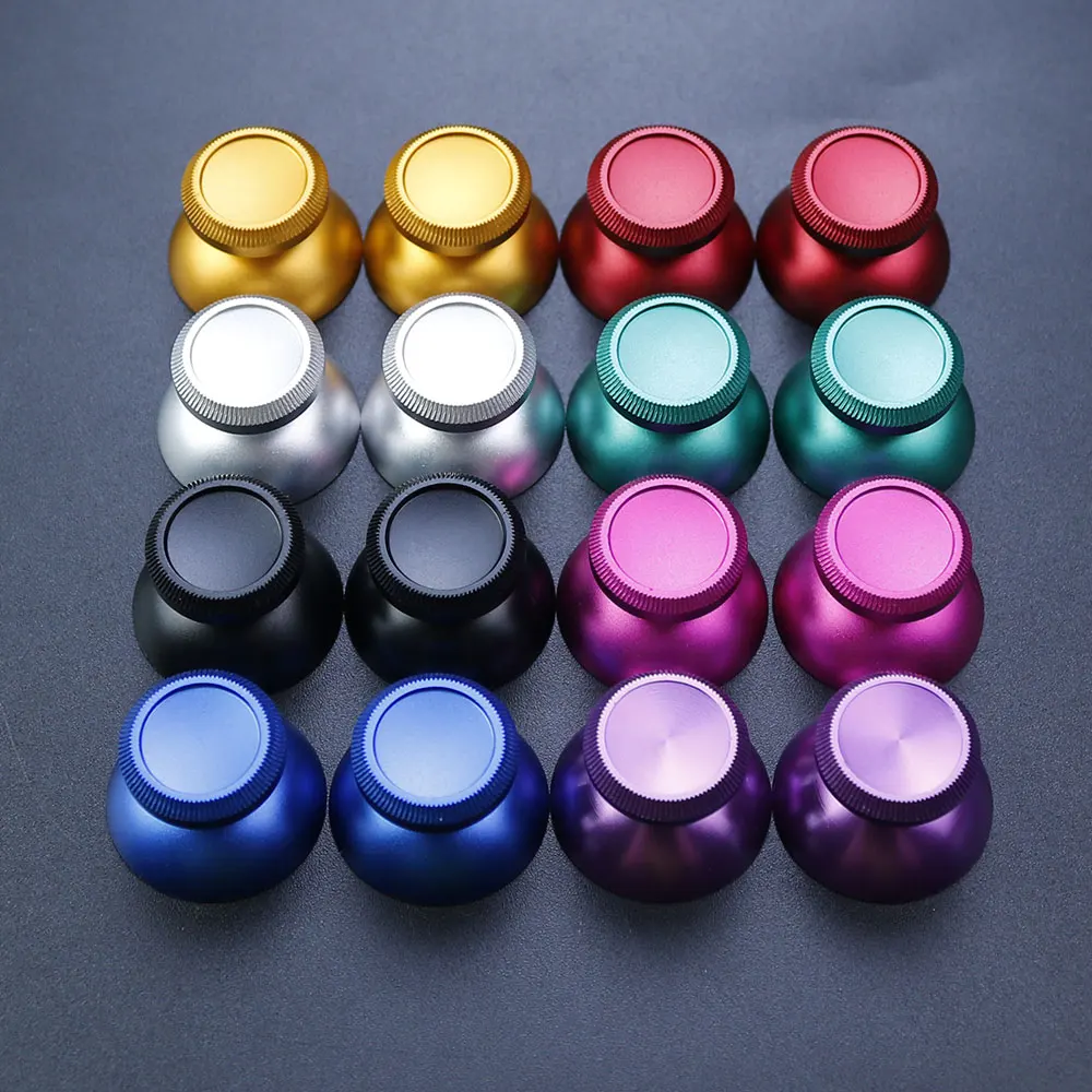 JCD 2pcs Aluminum Metal 3D Analog Joystick Thumb Stick Grip Cap Replacement Buttons For PS4 Slim/Pro/Xbox One Slim Controller