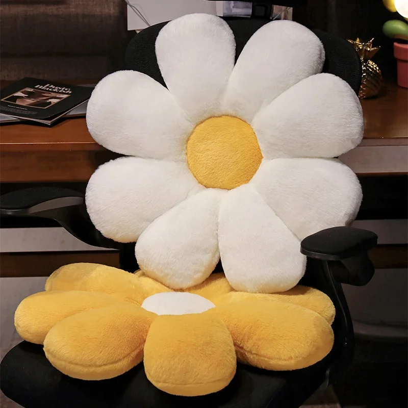 50cm Small Daisy Flower Plush Toy Seat Cushion Bedroom Floor Tatami Cushion Sofa Chair Ass Pad Seat Bed Back Cushion Home Decor