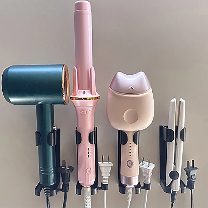 (Ce14)Hair Curler Straighteners Holder Curling Bracket Wall Mounted  Hair Dryer Organizer For Bathroom Home Accessories