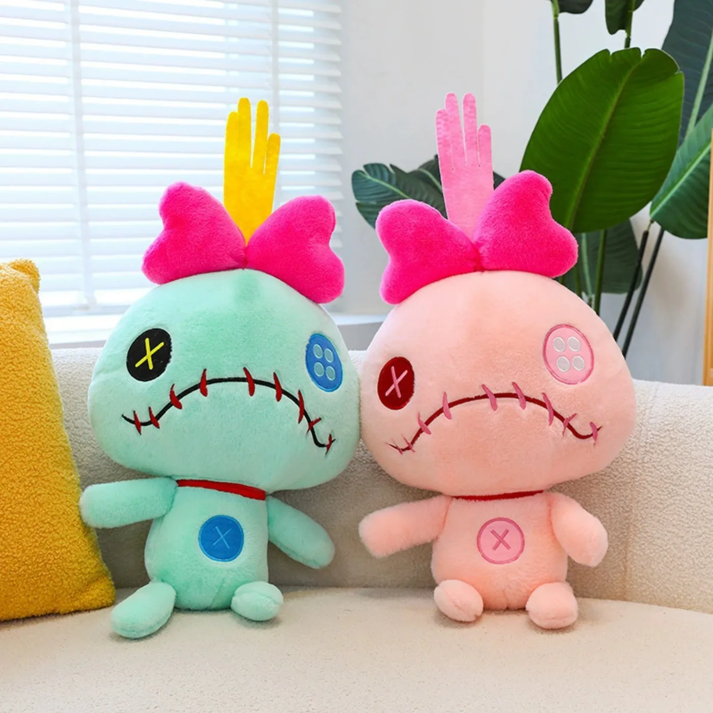 25cm Kawaii Aoger Scrump Grün-Rosa Plüschtier Weiches Gefülltes Cartoon-Kissen Plüschpuppe Jungen- und Mädchenzimmerdekoration Geburtstagsgeschenke