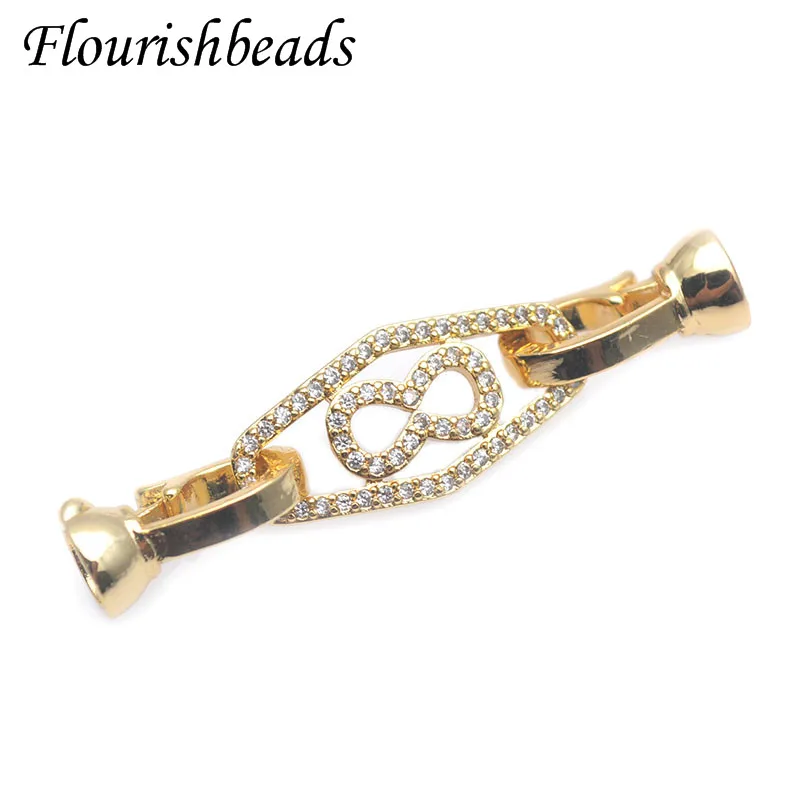 

10x40mm Real Gold Plated Geometric Shape Bracelet Necklace Connector Clasp for Jewelry Making 10pcs/lot