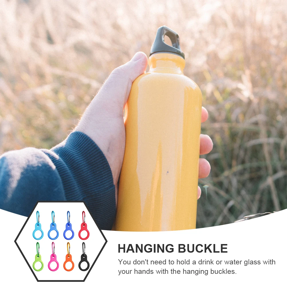 

16pcs Water Bottle Holder Silicone Elastic Hanging Buckle For Bicycle Schoolbag Sports Outdoor Climbing Gadget