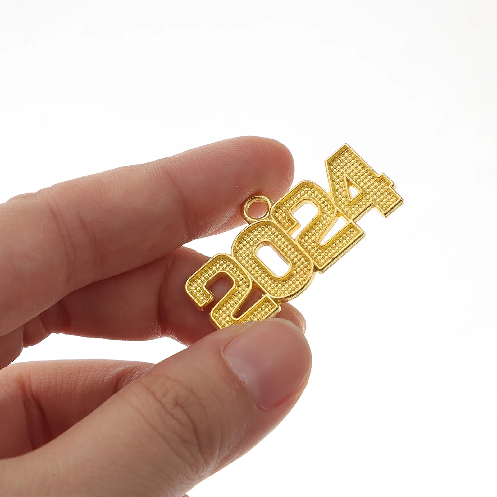 

100pcs Alloy Jewelry Charms 2024 Pendant Graduation Signs for Bracelet Necklace DIY Crafts Lightweight Durable Smooth