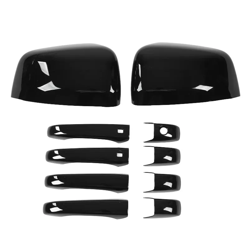 

Car Outside Door Handle Cover Trim Bright Black Rearview Mirror Cover Cap Replacement For Jeep Grand Cherokee WK2 WL 2011-2023
