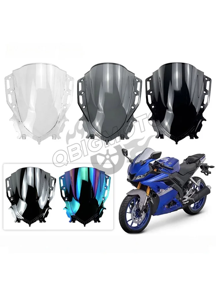 AliExpress QBIGMOTO R125 2025 Motorcycle Street Sport Bike Windshield Windscreen For Yamaha R15m R15-m YZF R15 YZFR15 YZF-R15 V4.0 2021-2024