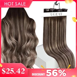 【NIEUW】Ugeat Clip In Human Hair Extensions Natuurlijk Haar Hoogtepunt Blonde Kleur Volledige Hoofd Balayage Hair Extensions 5 pcs/7 pcs