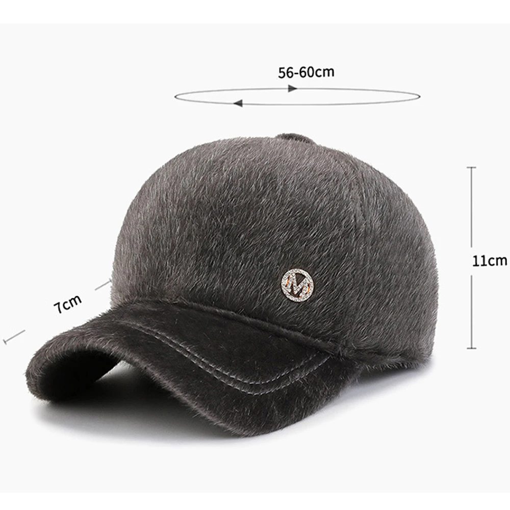 FS Purple Winter Baseball Caps For Men Luxury Brand Warm Plush Women Hats Outdoor Sports Windproof Trucker Hat Bones Masculinos