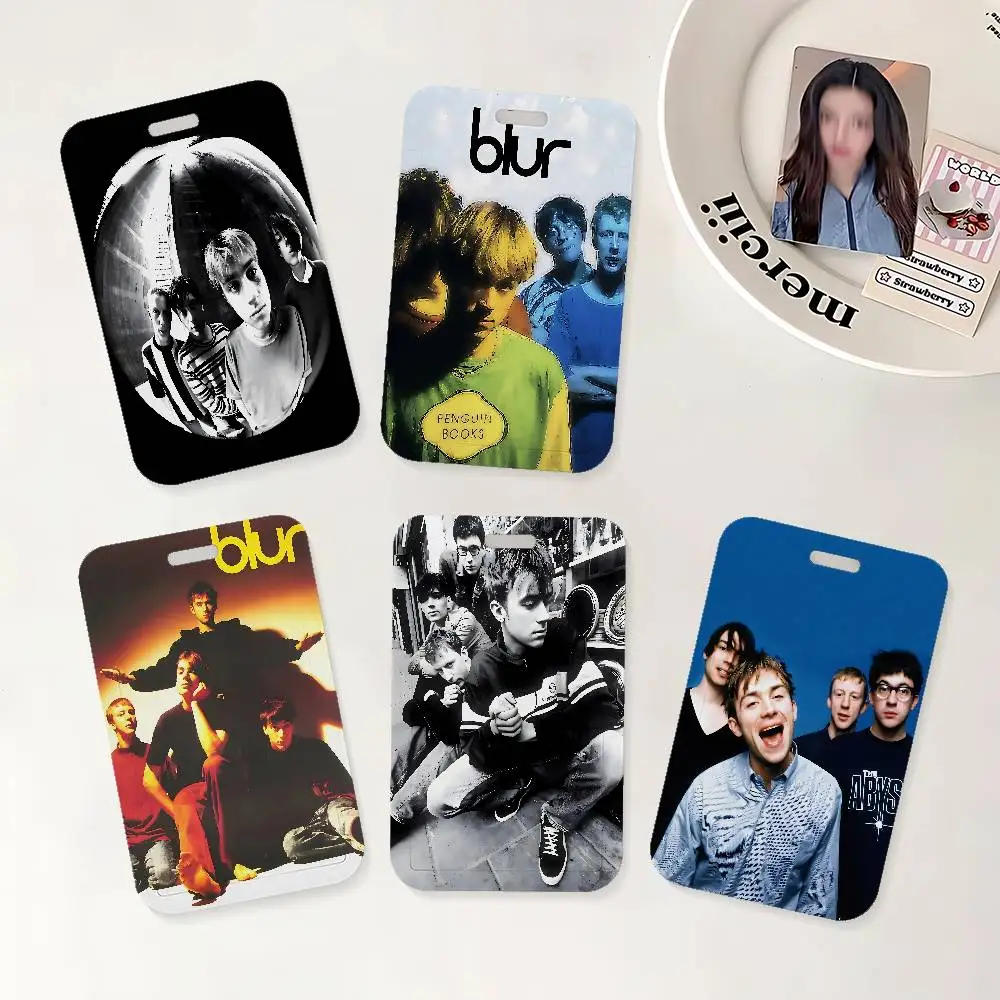 Band Musik Rapper Blur ID Badge Holder With Lanyard Neck Strap For Office School Name Card Credentials Case