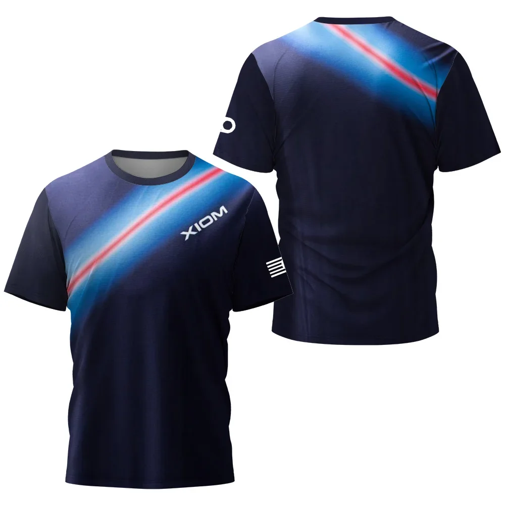 Modischer Trend Herren Tischtennis T-Shirt Herren Sommer Tennis Badminton T-Shirt Top Tischtennis Club Schnelltrocknend Kurzarm – Detail 10