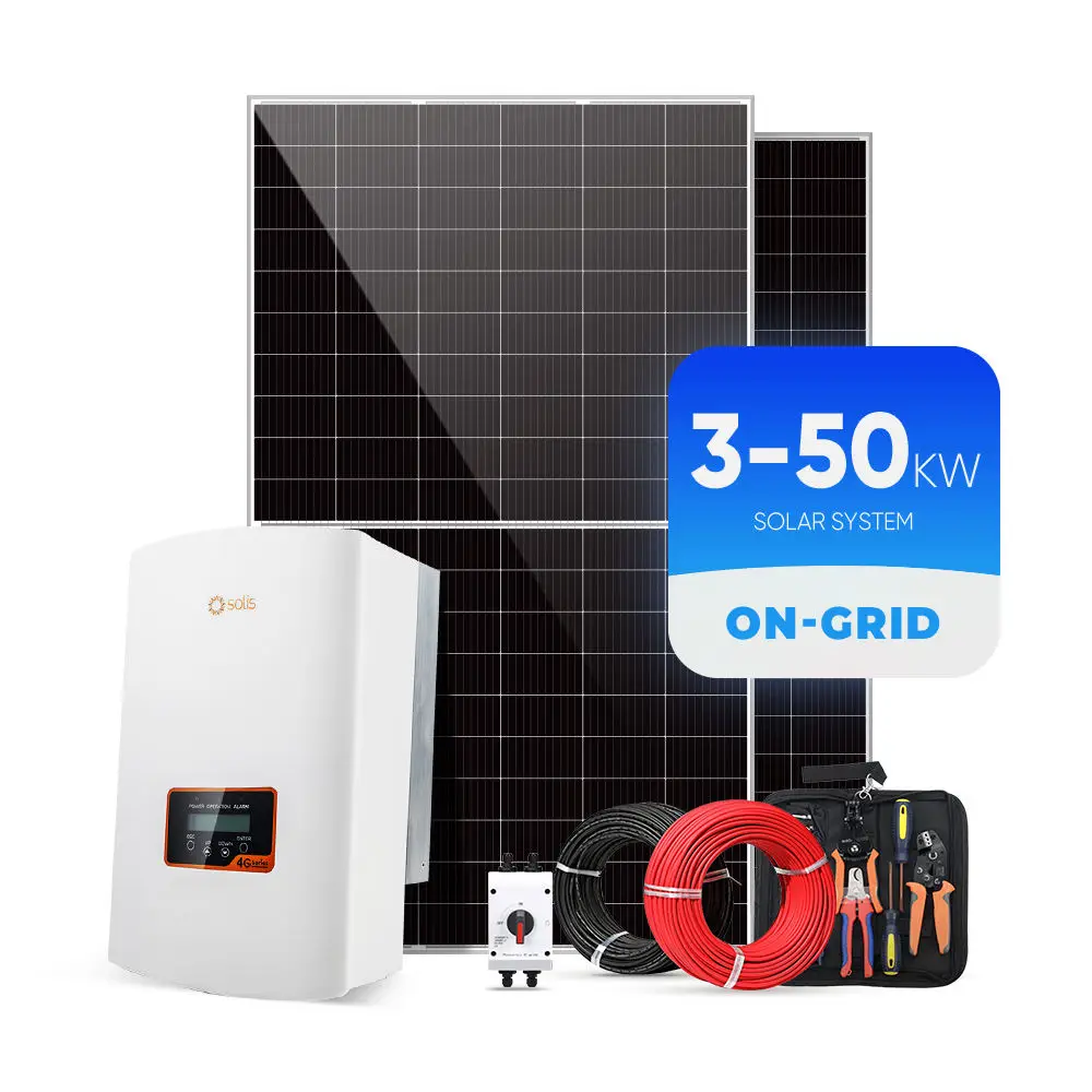 Solis Inversor solar de cadena fotovoltaica trifásico 380V 400V 50kW 60kW con 3/4 MPPT IP66 S5-GC(50-60)K