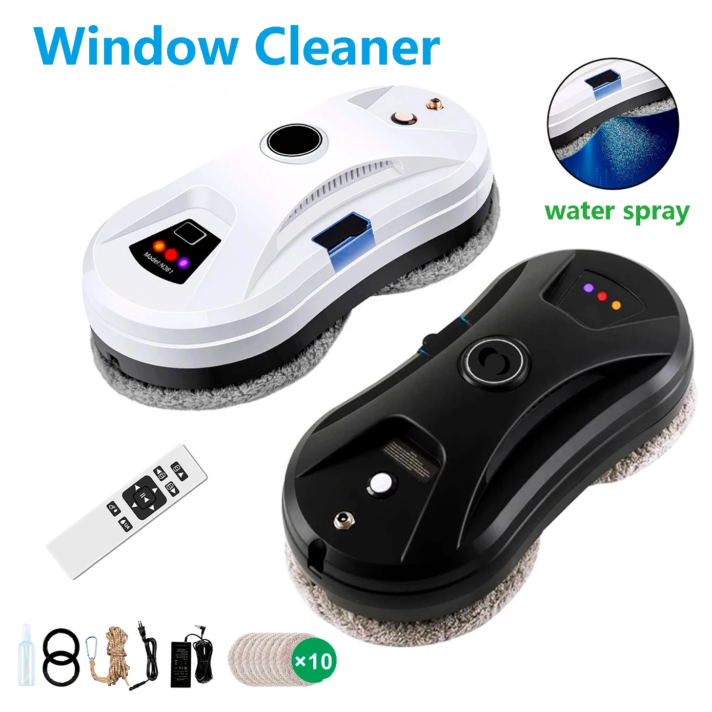 Cleaning robot intelligent water spray belt automatic water spray function anti drop magnetic glass household cleaning machine