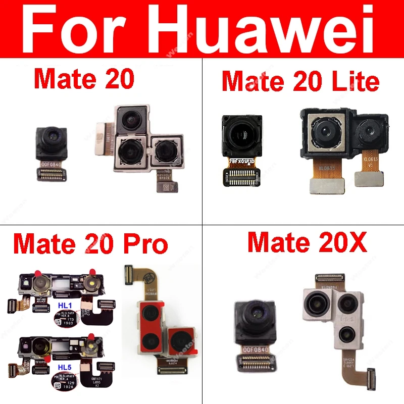 Rear Front Camera For Huawei Mate 20 Pro Mate20 Lite 20X 4G 5G Facing Frontal Back Selfie Flex Camera Module Replacement Parts