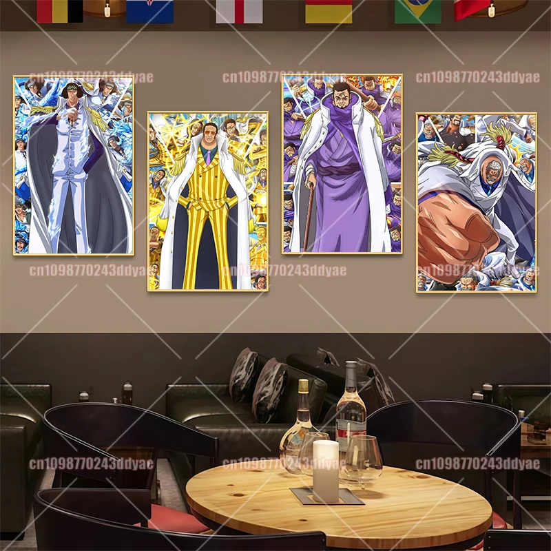 

One Piece Japanese Anime Character Monkey D. Luffy Poster Canvas Painting Living Room Decoration Wall Decoration Painting