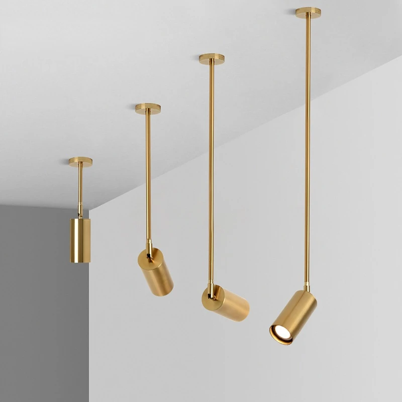 Modern Led Pendant Light Fixture for Kitchen Dining Room Shop Restaurant Pipe Hanging Lamp Long Spotlight Lighting Adjust Angle