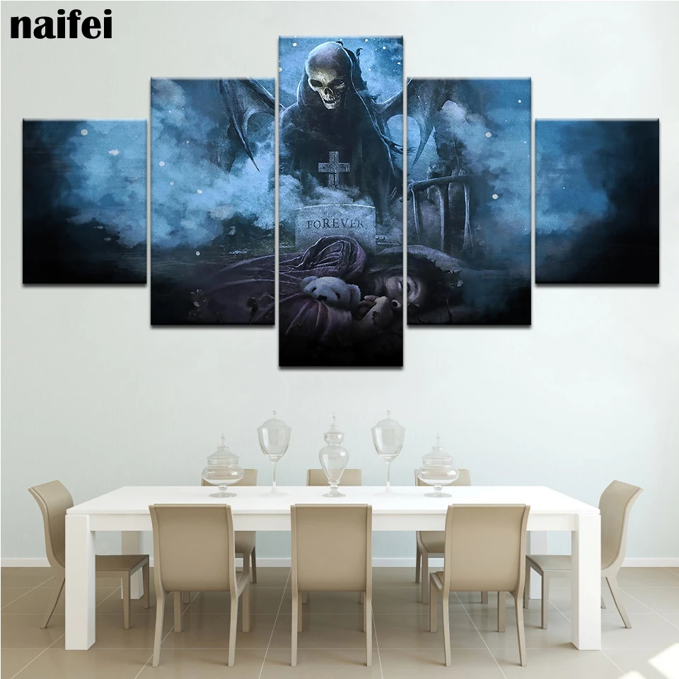 5D DIY Diamond Painting 5 Pieces Avenged Sevenfold Poster full Diamond Embroidery skull Mosaic kits Picture Of Rhinestone decor