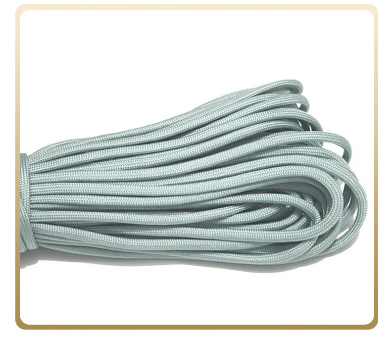 1 Stück 550 Paracord Fallschirmschnur Lanyard Mil Spec Typ III 7 Strang Kern 100 FT 27 Farben zum Klettern Camping Schnalle Armband – Detail 13