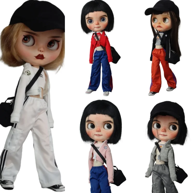 For Blythe Doll Clothes Sport Casual Coat for Ob24 Ob22 Azone Dolls Outfit Pants