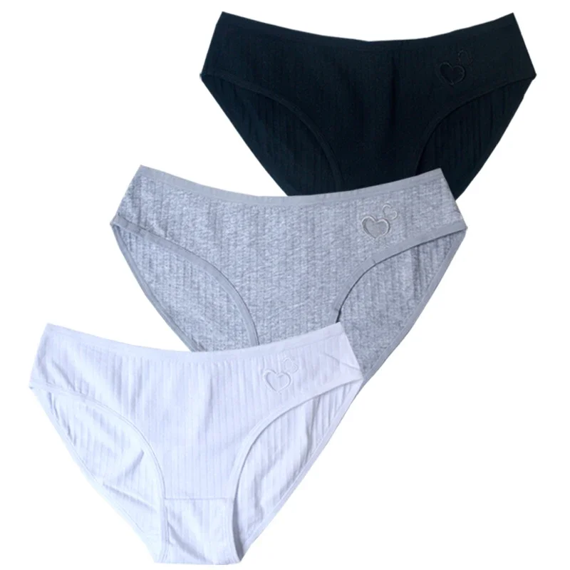 

3 шт., женские трусики, сексуальное нижнее белье, студенческие милые трусы со средней талией, женские вентиляционные мягкие хлопковые женские трусы