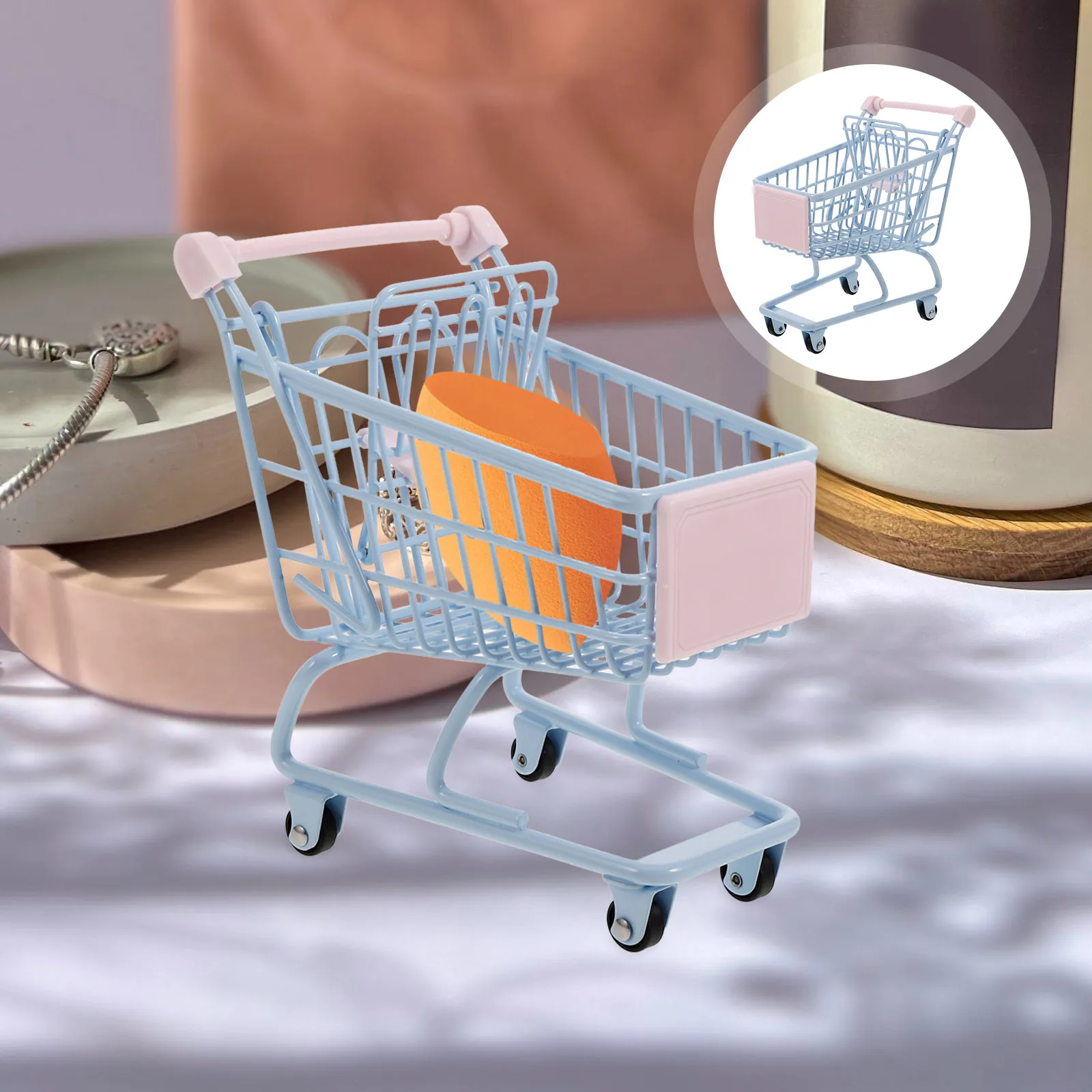 Winkelwagen Ornamenten Klein speelgoed Spelen Miniatuur Trolley Karren Baby Kleine Ambachtelijke opslag