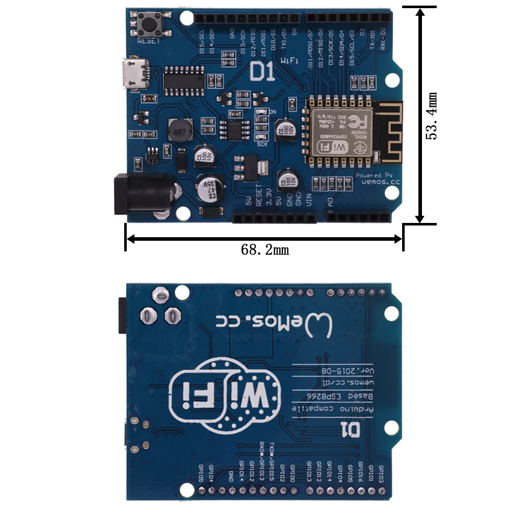 Picture 6: ESP-12E WeMos D1 R2 UNO R3 CH340 CH340G WiFi Development Board Based ESP8266 Shield Smart Electronic For Arduino Compatible IDE