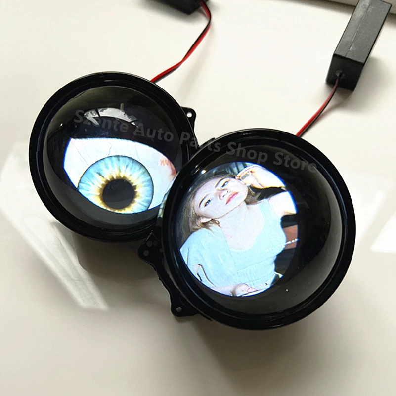 2024 The Latest Car Dynamic Magic Eye Light 3.0 'Lens Demon Eye 8 Mode + DIY Wi-Fi Control Can Add 1 of Your Favorite Photos