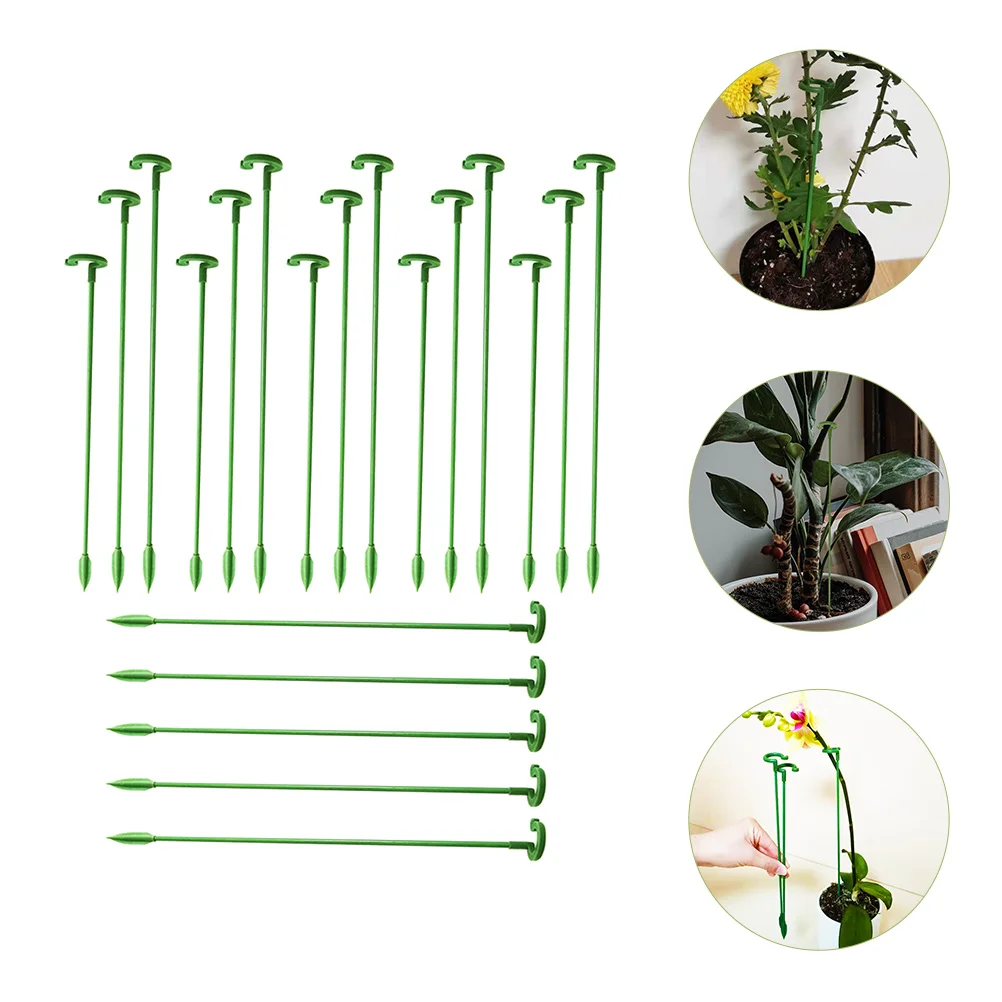 20 Pcs Phalaenopsis Stand Durable Plant Stakes Garden Flower Support Peony for Orchid Sticks Glass Fiber Single Stem Ring