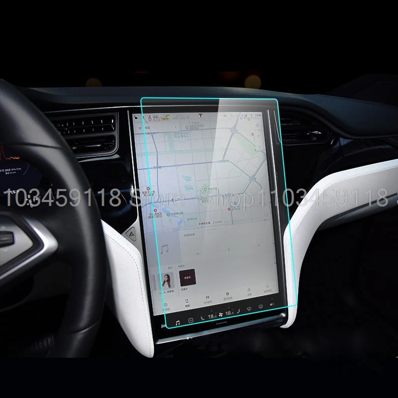 Tempered Glass Screen Protector For Tesla Model S Model  X 2016-2021 17 inch Car gps Navigation radio  anti-scratch accessories