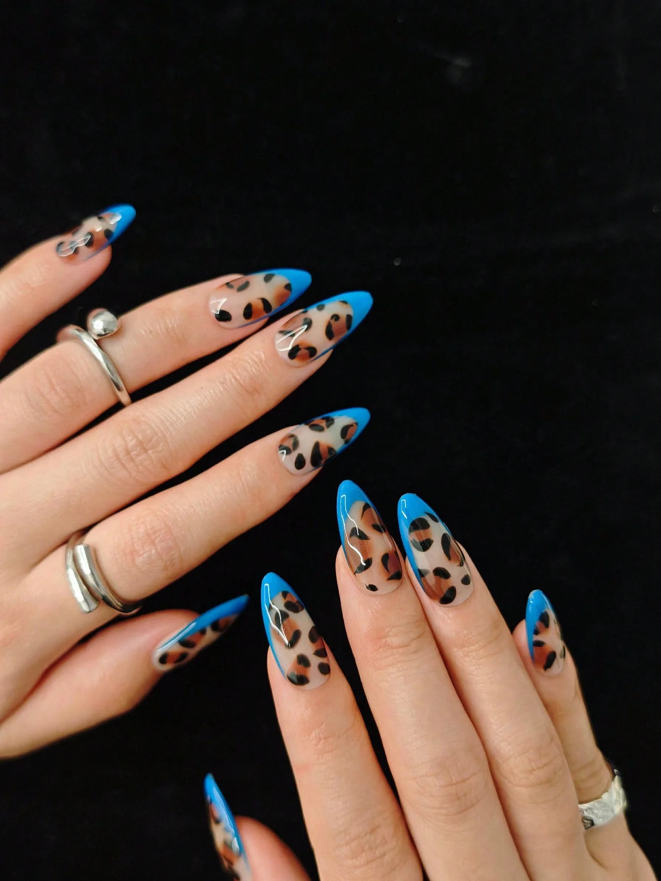 10 szt. Ręcznie Robione Niebie – Nail Art Leopard recenzja i cena