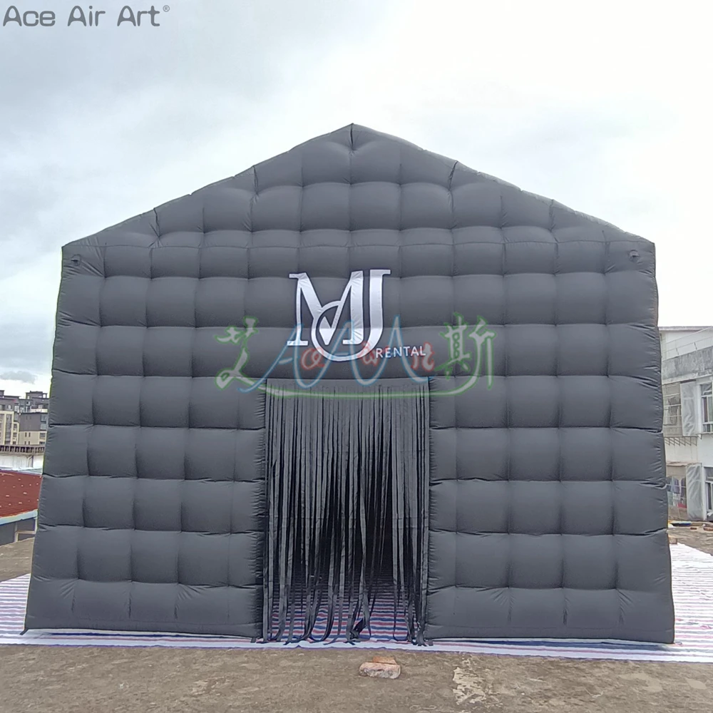 Customized Inflatable Nightclub Tent Entertainment Cube House with Disco Tent and Fog Machine for Party or Business Rental