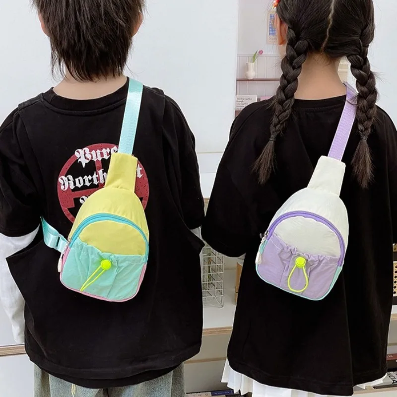 Children's Outdoor Storage Bag Cute Shoulder Crossbody Bag for Kindergarten Boys Girls Coin Purse Fashion Nylon Small Chest Bag