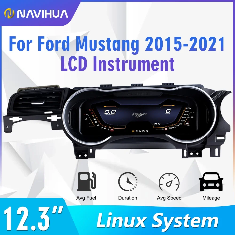 

12.3''New upgrade Digital Dashboard Cluster For Ford Mustang 2015-2021 Auto Instrument Paneel Cockpit Linux system