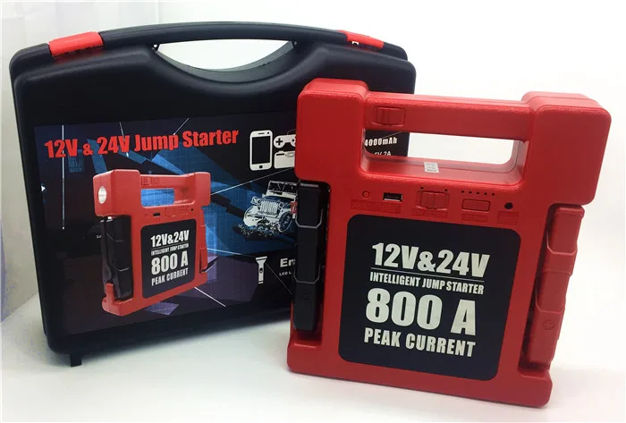 Endurance heavy duty super capacitor semi truck jump starter 24000mAh 800 amp car high power 12v 24v lithium jump starter