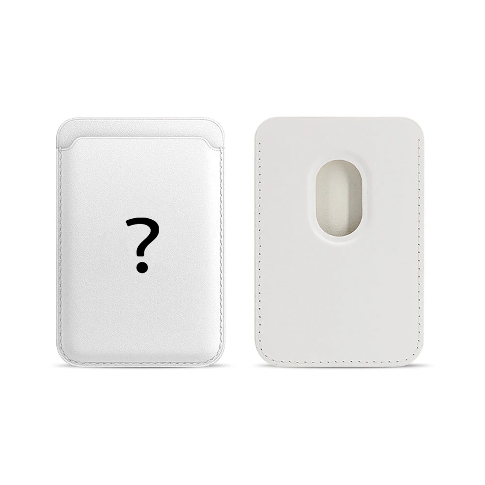 Einfaches Fragezeichen Leder-Kartenetui Telefonkartenhalter für Magnetische Hülle Geeignet für alle iPhone Magsafe Karten-Handyrückseiten-Taschen – Detail 5