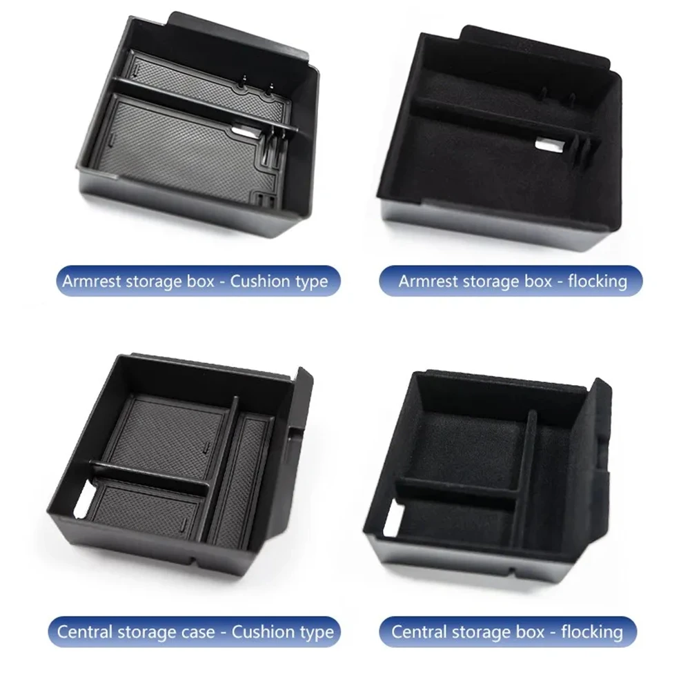 

For Tesla Model 3 Highland 2024 Center Console & Armrest Storage Box Flocking ABS Tray Central Organizer For Model3 Accessories